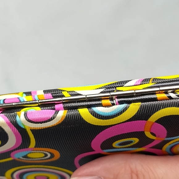 Women's Wallet Clutch Purse Clasp Colorful Hippie Hand Fashion By Metropolitan - Picture 2 of 16